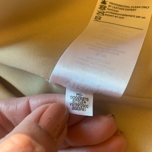 NWT Vince leather jacket oatmeal size S/P - Picture 16 of 16